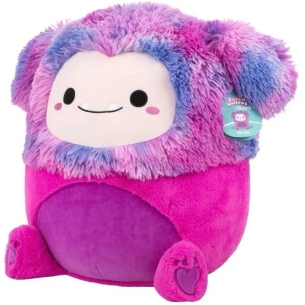 16” FuzzAMallows Original Plush - Woxie the Magenta Bigfoot